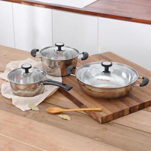 키친아트 아티스트 스텐 냄비 3종세트 편수 양수 전골냄비