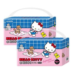 헬로키티 슈퍼드라이 애견패드 와이드형(40매)X2팩