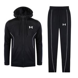 언더아머 EMEA 노블티 트랙수트 남자 트레이닝복세트 츄리닝 러닝복 블랙 1390152-001