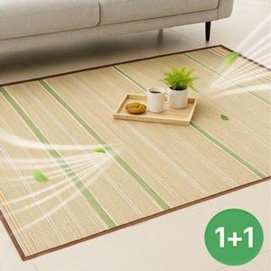 [홈앤시스] 1+1 시원한 천연 야생초 매트 대자리 거실매트 효도선물