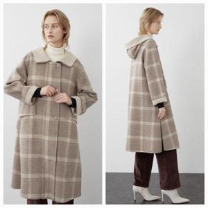 갤러리아_체크 핸드메이드 후드코트 VOCEA3WA321
