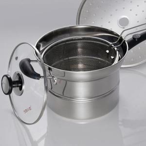 키친아트 스텐 찜기 국수냄비 찜냄비 멀티팟 18cm