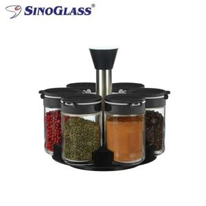 갤러리아_양념병 6P+회전거치대 (블랙) 양념통 조미료통 소금통 후추통