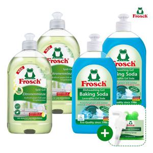 프로쉬 주방세제 4개(레몬민트2+소다2+펌프+수세미)
