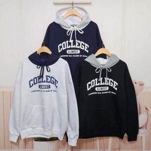 [말괄량이]컬리지후드티01(기모) 초등학생옷 고학년 10대의류 주니어옷 남아 여아의류