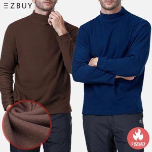 이지바이 남성 제로투히트 겨울 필수템 고밀도 기모 반폴라 티셔츠(M6WT52)