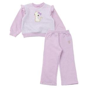 갤러리아_프렌치캣 겨울 연보라 퍼배색MTM티+PT팬츠 세트Q46DKT150/Q46DKP190