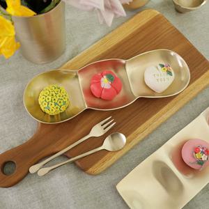 명성유기 타원삼절판접시