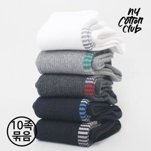 [NY코튼클럽] M1306 남성 신사 포인트 중목 양말 10족