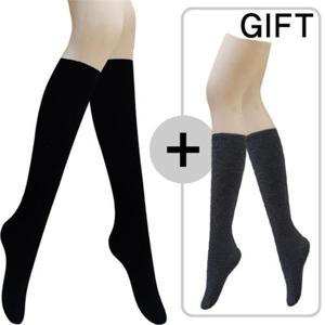 [마이핏]1+1 여성 기모 이중편직 골지 기모판타롱 니삭스 2족세트