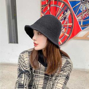 여성 와이드챙 버킷햇 6컬러 1P 양모 니트 벙거지모자