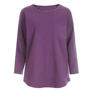 [샵앤] 베이직 라운드 슬라브 면 여성 8부 티셔츠 DAI-WSH-1003-딥퍼플