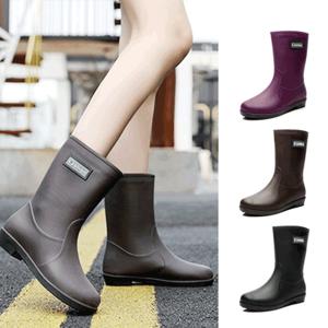 여성 레인부츠 미들 장마 여자 캐주얼 장화 부츠 여성용 캐주얼 롱 여름 겨울 RAINWM01