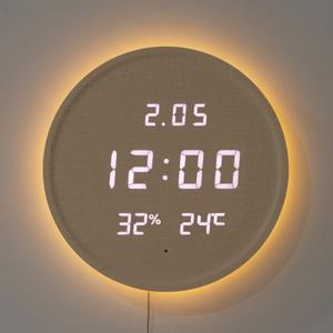 플라이토 3세대 백라이트 루나 온습도 LED 벽시계 / 포토사은품