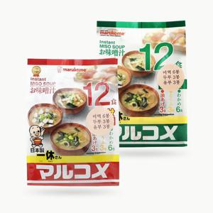 선택 마루코메 잇큐상 즉석미소 12식 일본 미소 된장국
