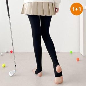 [체스]따뜻한 겨울 여성골프 기모 고리 레깅스