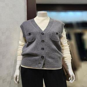 [벨라디터치][벨라디터치] V9F4KT21 V넥 오픈형 니트 조끼 (P003708591)