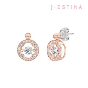 [제이에스티나]25FW 클로비아 미오엘로 실버 귀걸이(로즈골드)