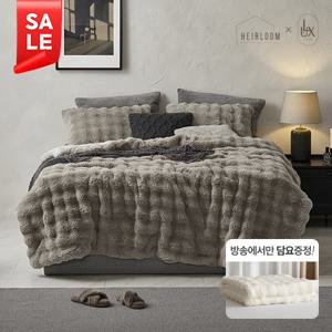 (Q/SALE)10%앱할인/에어룸 LUX 프리미엄 라셀퍼 침구세트(이불+베개커버2+슬림토퍼 +방송에서 블랭킷 1장 더)