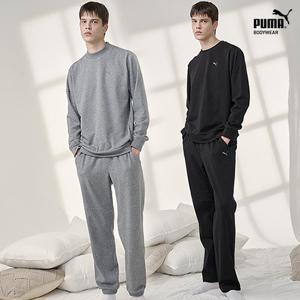 [방송에서만 초특가][푸마] 남성 기능성 촉촉 기모셋업 2세트(블랙+그레이)
