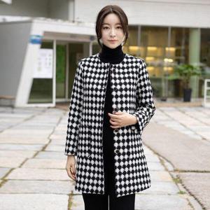 [모슬린]엄마옷 트위드 울라운드 코트  MQG124979 마담 미시 중년여성 빅사이즈 할머니옷 50대 60대 70대