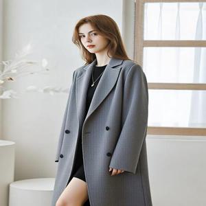 [예쎄][예쎄] 모직 퀼팅안감 오버핏 롱코트 （S4WCT025A）