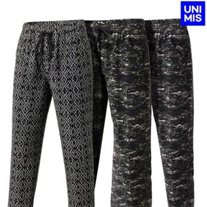 ★2장세트★ 남성 겨울 기모 몸빼바지 흑백 밀리터리 패턴