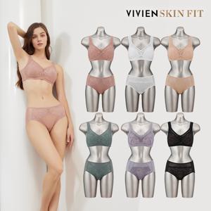 [비비안 스킨핏] 실키 프리핏 브라팬티 6세트 패키지