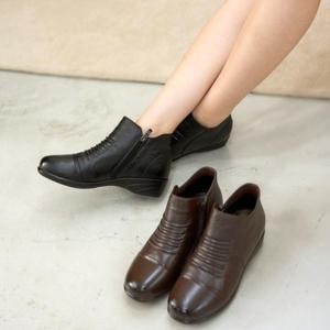 [제이시]제이시 4cm 발편한 소가죽 겨울 통굽 겨울부츠 B057