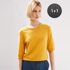 [더핸드메이드][1+1] 프릴넥 반팔 니트 2종 (컬러/사이즈 선택 가능)