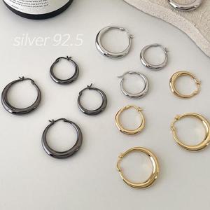 [블루밍룸] (SILVER 92.5) 호드릿 써클 이어링