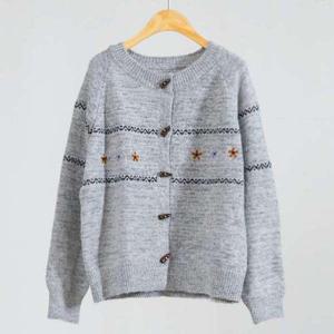 [애슬릿] 여성 니트 가디건 가을 겨울 간절기 라운드넥 버튼 단추