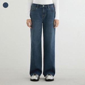 갤러리아_게스 여성 기모 D톤 와이드 청바지 YP4D9175