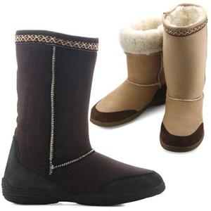 퍼 여성 털부츠 미들힐 가죽부츠 WFGSCHN