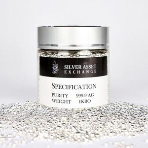 [한국금다이아몬드] 실버 그래뉼 1000g 999.9 포나인 은투자 은바 은테크 은시세