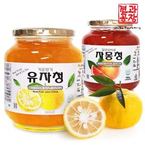 겨울향기 유자청 1kg + 자몽청 950g