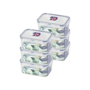 [본사] 락앤락 클래식 직사각 밀폐용기/반찬통 600ml 6개 구성/레트로 감성