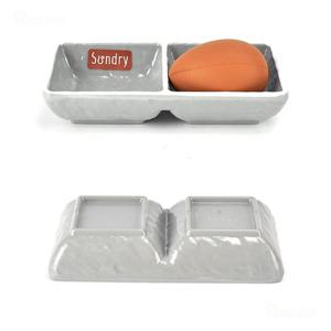 2칸 멜라민 종지 반찬그릇 나눔접시 14.2x7.2cm 5호