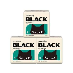 [시크릿데이]시크릿데이 블랙 입는 오버나이트 소형 6p X 3팩