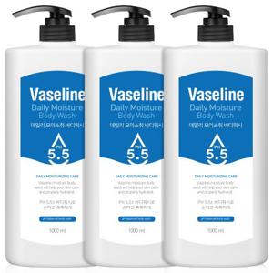 ♥인기급상승♥ 바세린 pH 5.5 약산성 대용량 바디워시 1000ml 3개 / 샤워젤 바디클렌저
