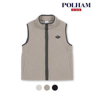 [폴햄키즈][폴햄키즈] 시그니처 공용 덤블플리스 집업 베스트_PKD4VI3010