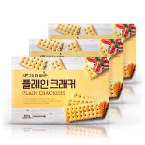 푸지안 크래커 플레인 4번구운 바삭한 과자340g 3개