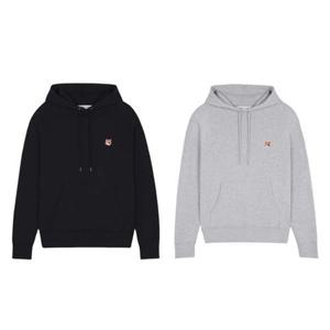 메종키츠네 폭스헤드 패치 레귤러 후드 티셔츠