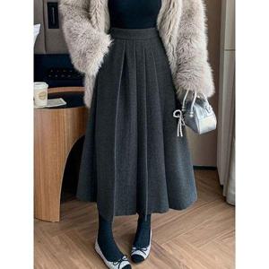 [리블리크]플리츠 플레어 모직스커트_RE4SK004