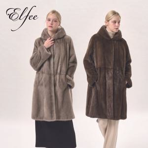 [진도]풀스킨 휘메일밍크 후드롱코트(유색)