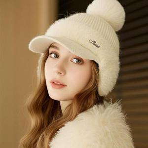 [루즈루나] 르네리 귀달이모자 밍크 겨울 방한 귀마개 털 모자 K254