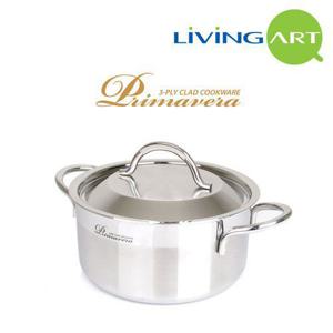 리빙아트 프리마베라 통삼중 스텐냄비 양수18cm
