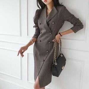 [금찌]라온 사선체크  원피스 ST5309D