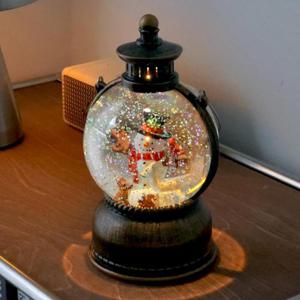 자체제작 크리스마스 오르골 스노우볼 무드등 - 눈사람