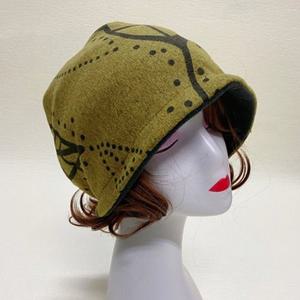 [애슬릿] 중년 여성 마담 겨울 기모 모자 숏 비니